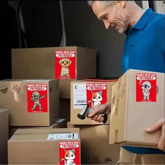 Fragile Stickers - Roll of 150 - Picture 2 of 5